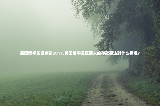 英國留學(xué)簽證存款2017,英國留學(xué)簽證要求的存款要達到什么標(biāo)準(zhǔn)？