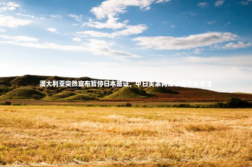 澳大利亞突然宣布暫停日本簽證，中日關(guān)系再起波瀾引發(fā)關(guān)注