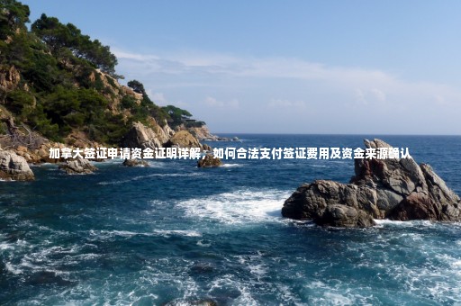加拿大簽證申請資金證明詳解，如何合法支付簽證費用及資金來源確認