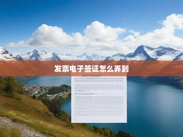 電子簽證發(fā)票操作攻略，簡(jiǎn)易流程與實(shí)用技巧全解析